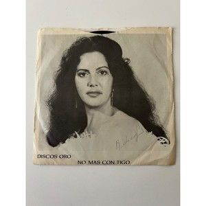 Rebeca No Mas Con Tigo  Sin Saber Por Que 45 RPM 7" Vinyl Single Oro Autographed